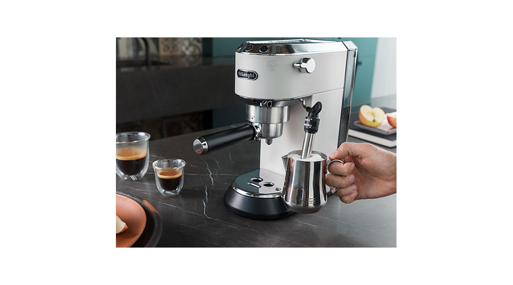 Delonghi dedica style white pump coffee machine features 3